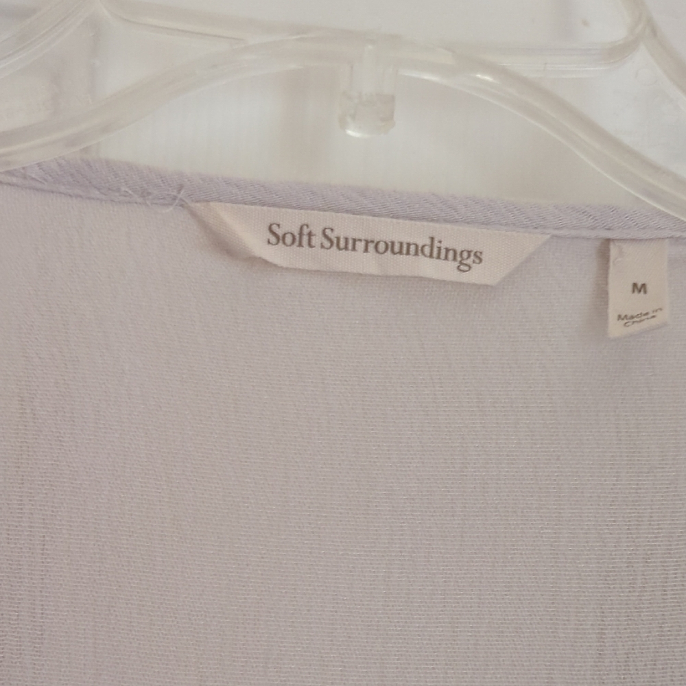 Soft Surroundings Beige Tassel V-Neck Beautiful and Unique Tunic Light Weight - Picture 4 of 8